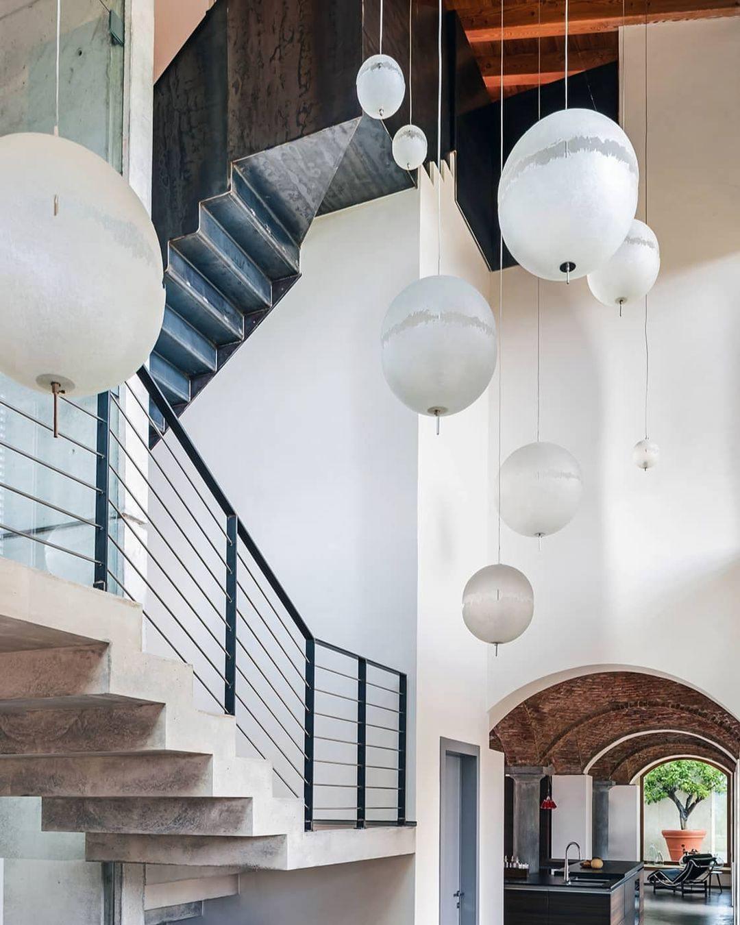 Suspension moderne Kveld en Verre Blanc