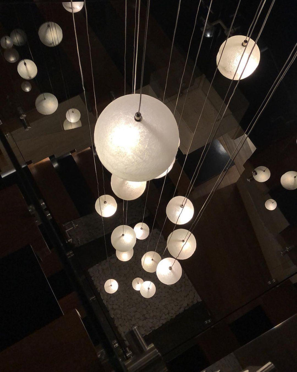 Suspension moderne Kveld en Verre Blanc