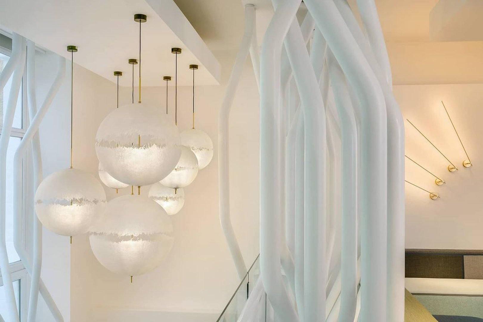 Suspension moderne Kveld en Verre Blanc
