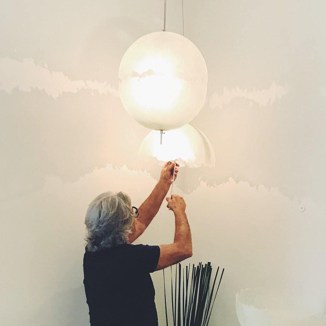 Suspension moderne Kveld en Verre Blanc