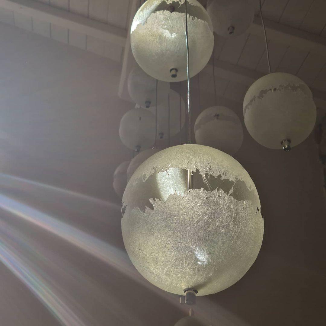 Suspension moderne Kveld en Verre Blanc