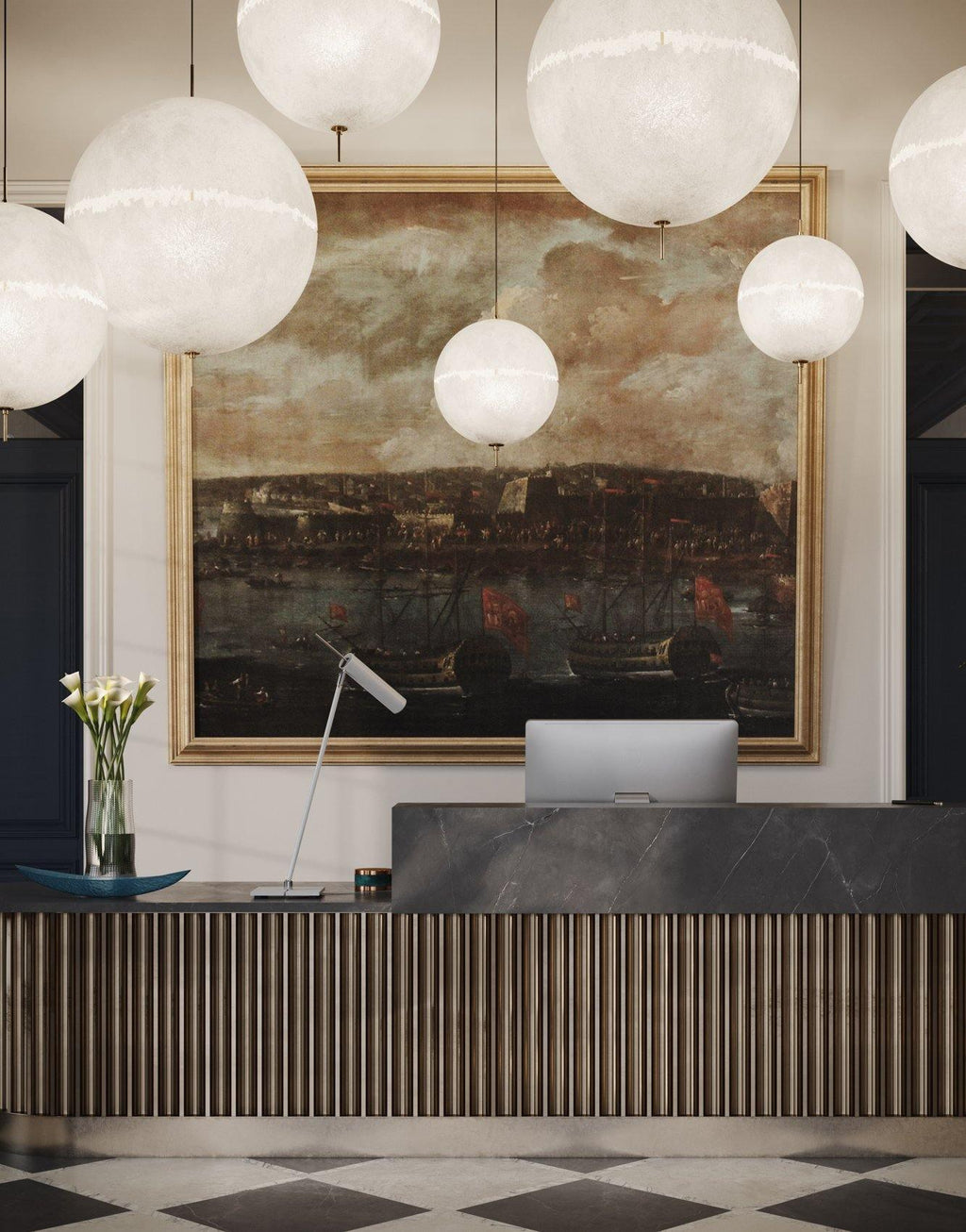 Suspension moderne Kveld en Verre Blanc
