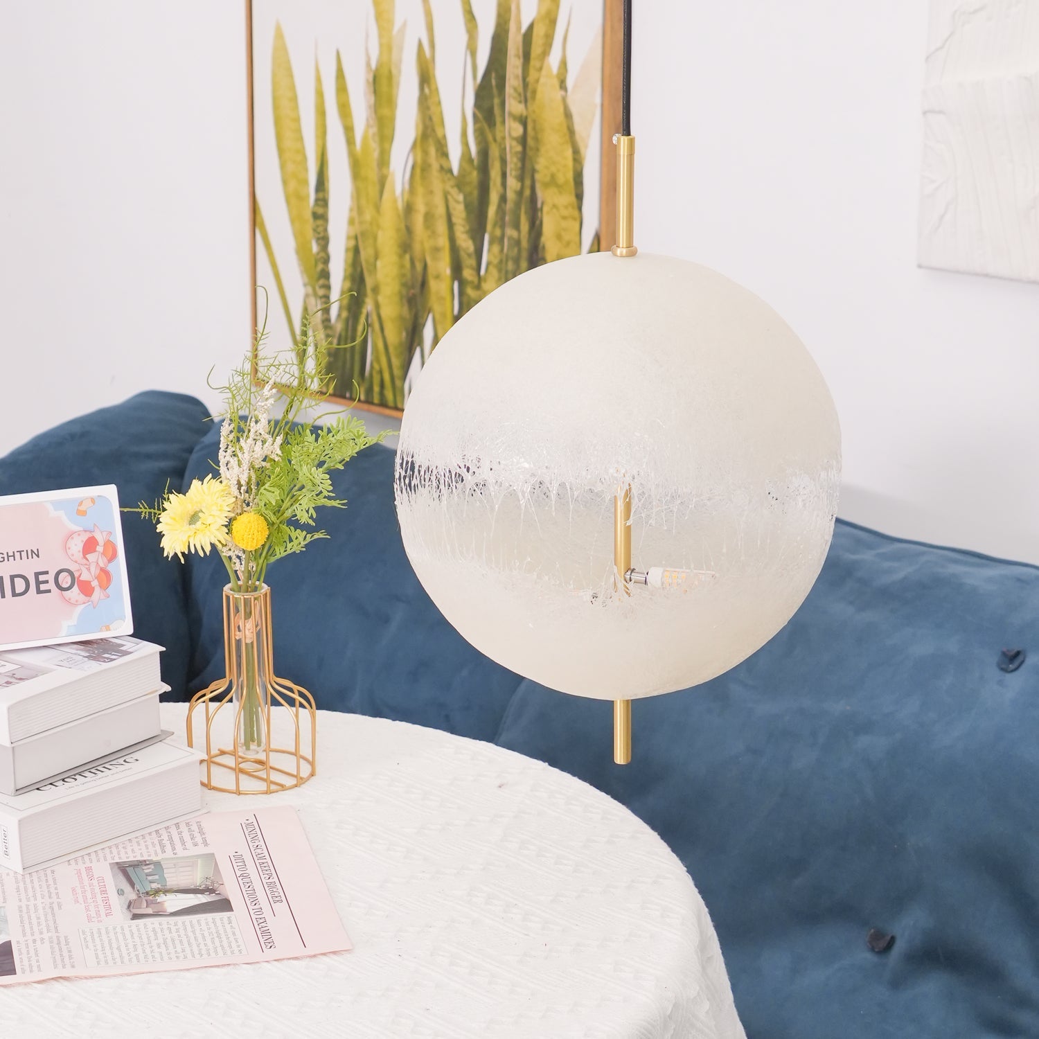 Suspension moderne Kveld en Verre Blanc