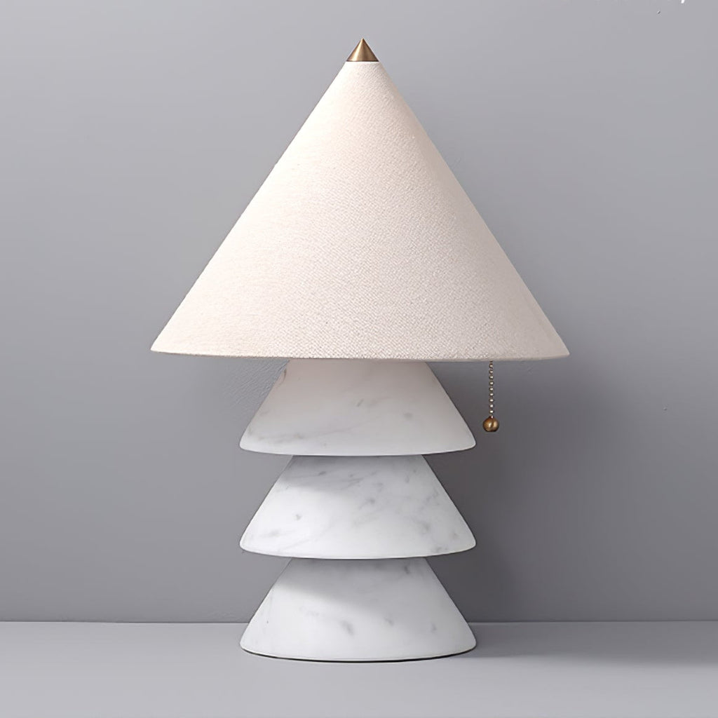 Lampe à poser moderne Olaus en Onyx, Jade Carrara blanc