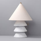 Lampe à poser moderne Olaus en Onyx, Jade Carrara blanc