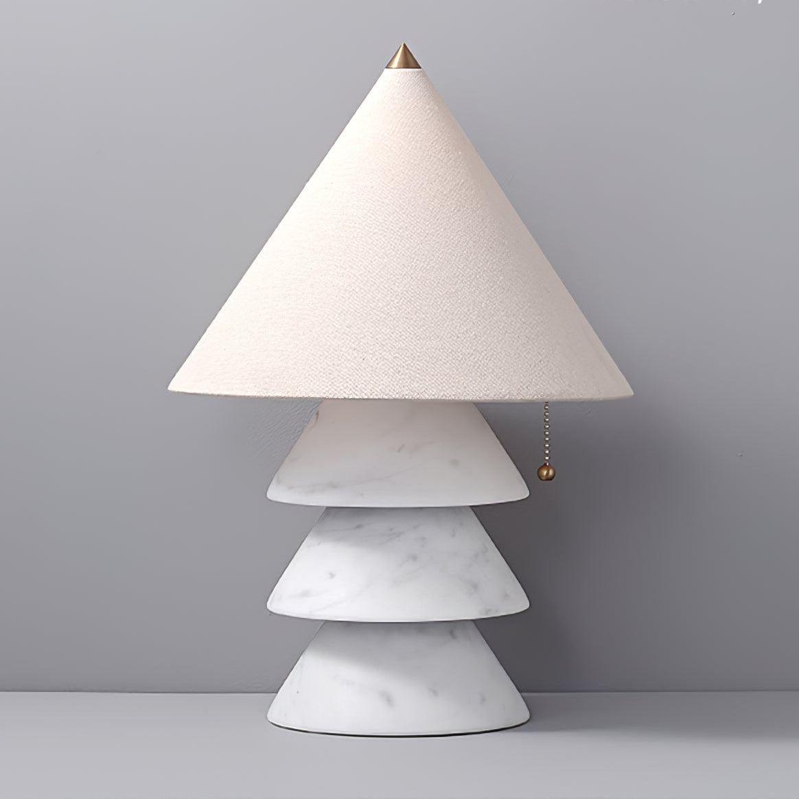 Lampe à poser moderne Olaus en Onyx, Jade Carrara blanc