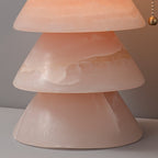 Lampe à poser moderne Olaus en Onyx, Jade Carrara blanc