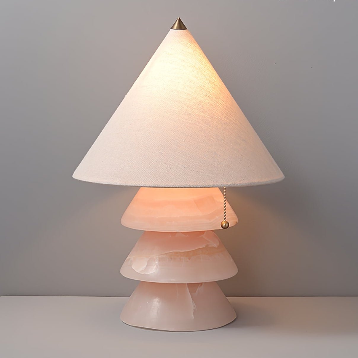 Lampe à poser moderne Olaus en Onyx Rose Jade