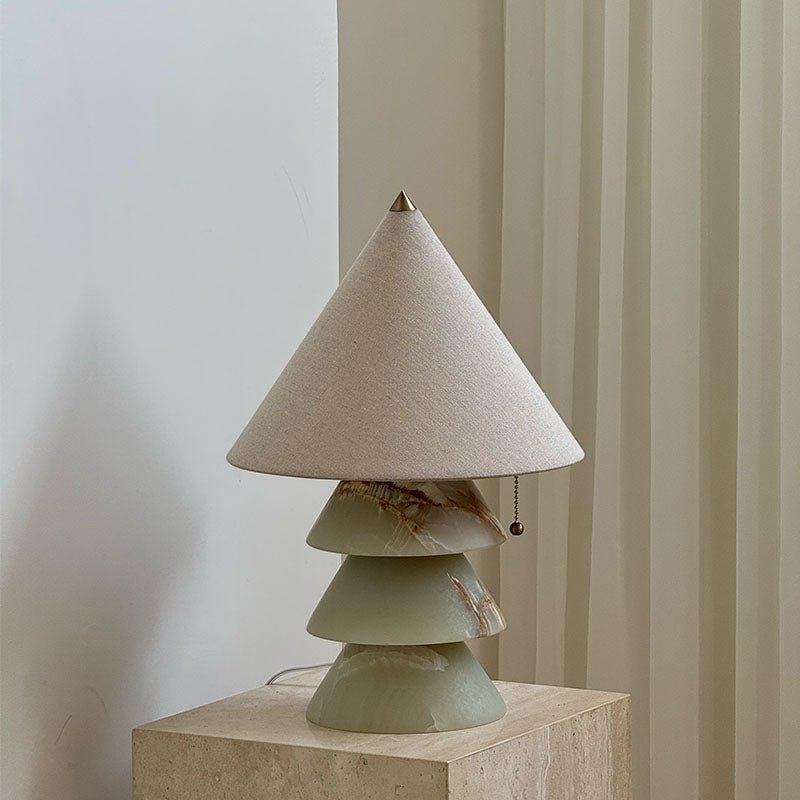 Lampe à poser moderne Olaus en Onyx, Jade Vert