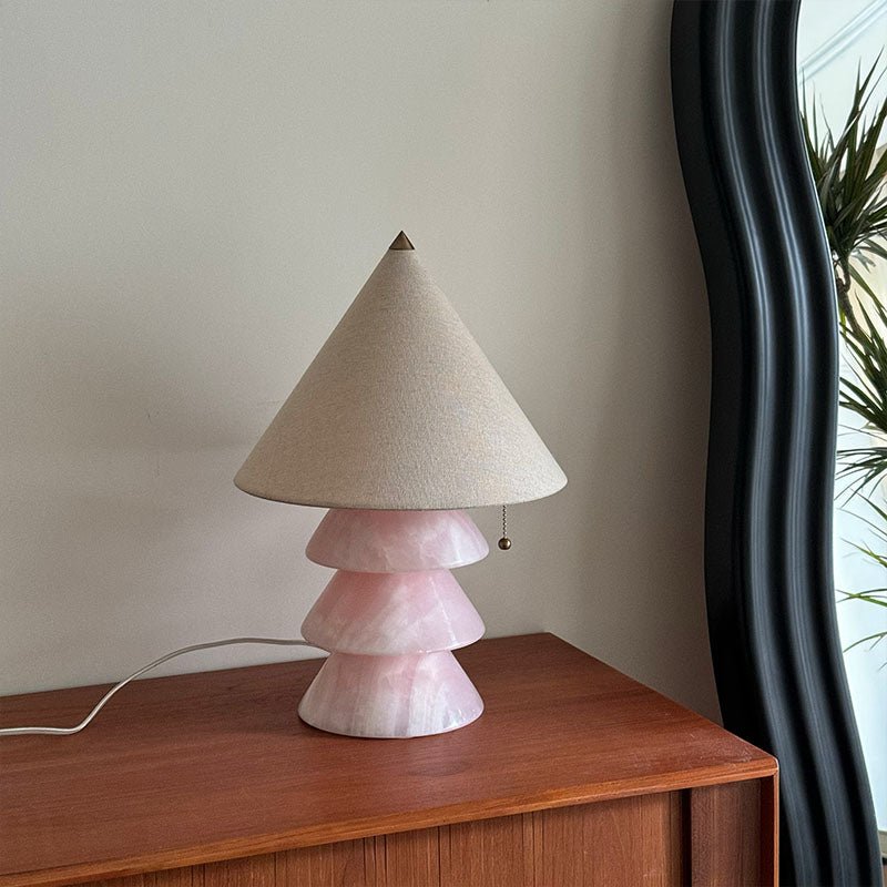 Lampe à poser moderne Olaus en Onyx Rose Jade
