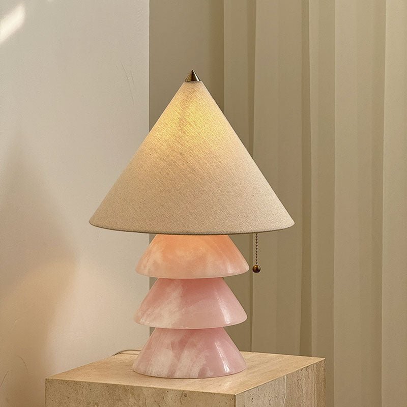 Lampe à poser moderne Olaus en Onyx Rose Jade