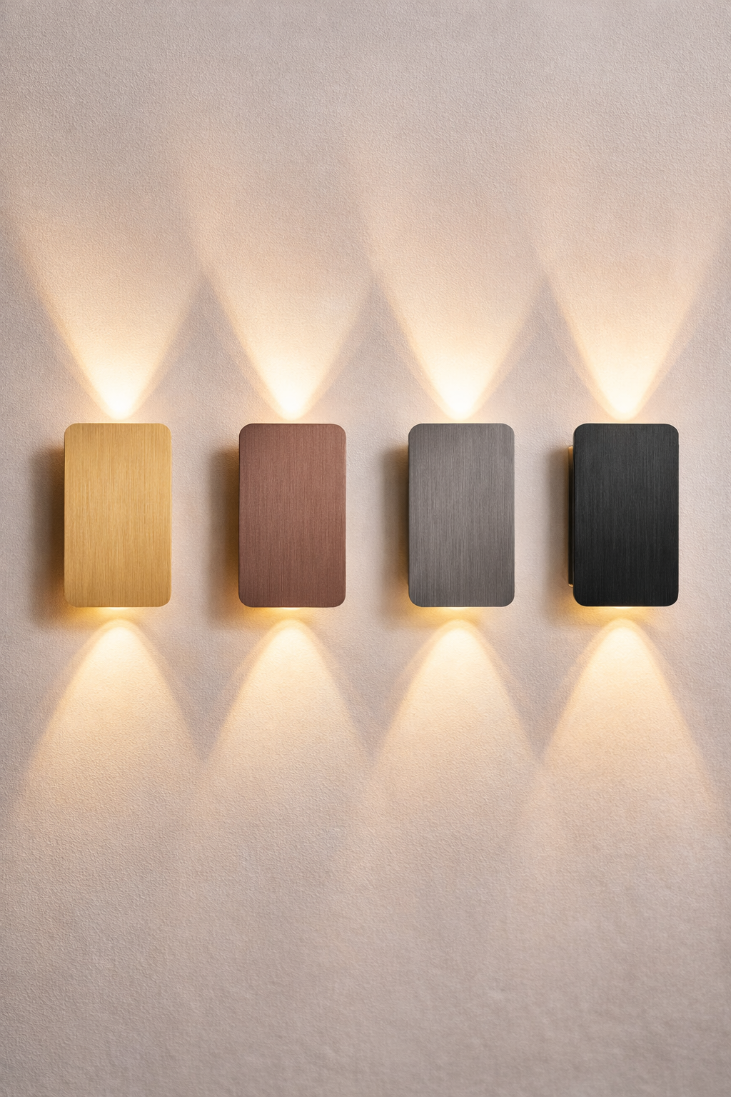 Applique Murale LED Rectangle en Métal Noir