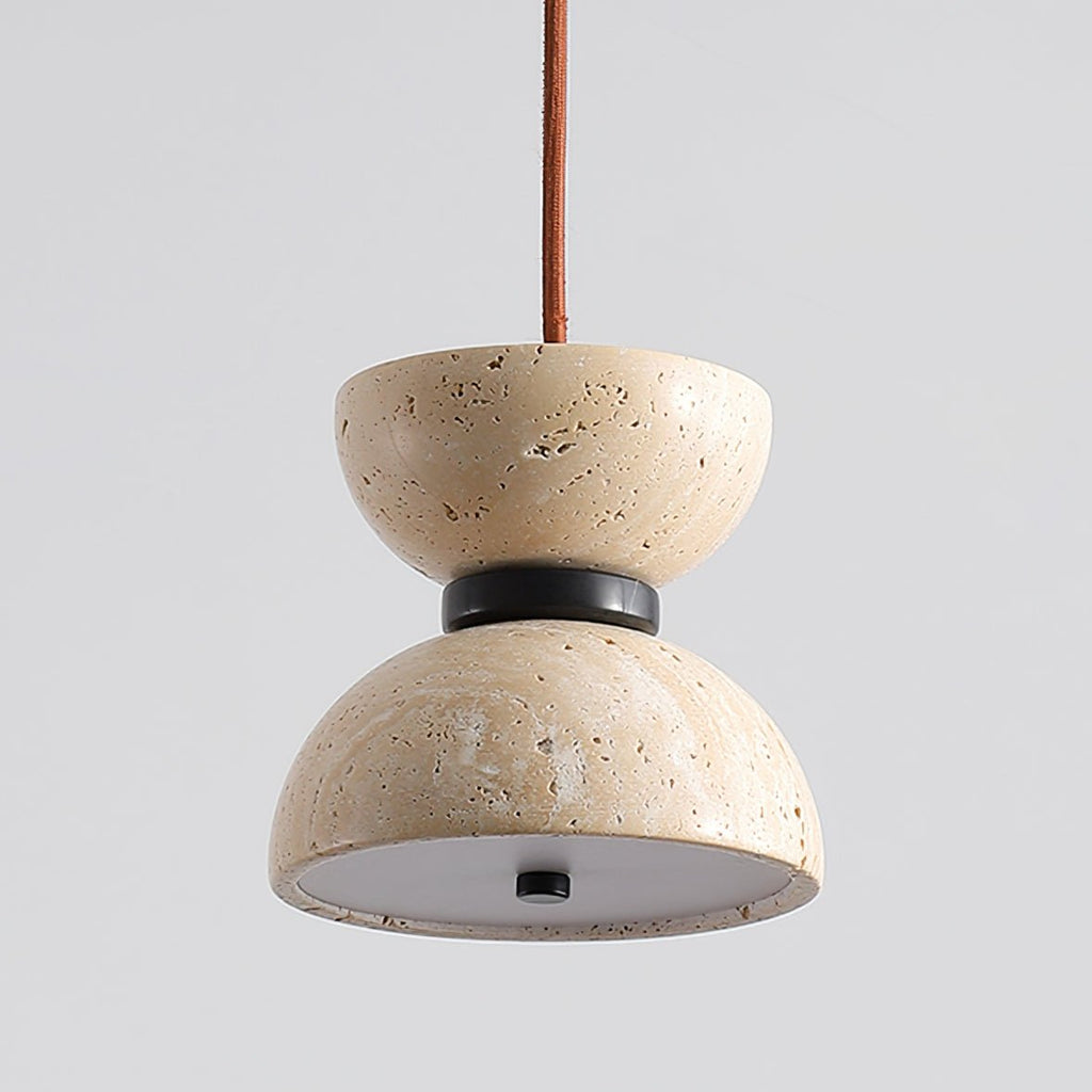 Suspension moderne Arnvard en Travertin jaune