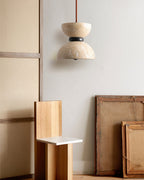 Suspension moderne Arnvard en Travertin jaune