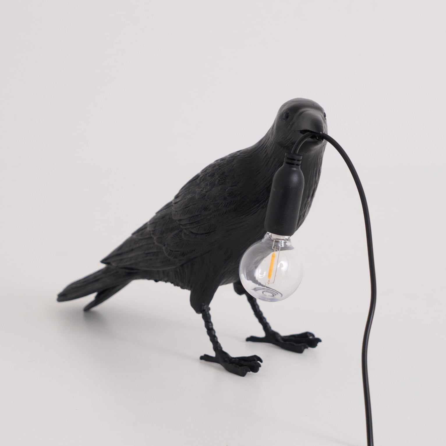 Lampe à poser moderne Ando en résine Noir
