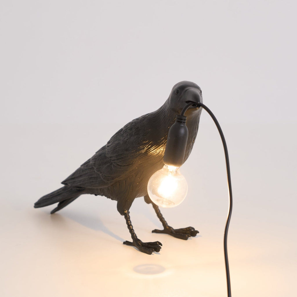 Lampe à poser moderne Ando en résine Noir