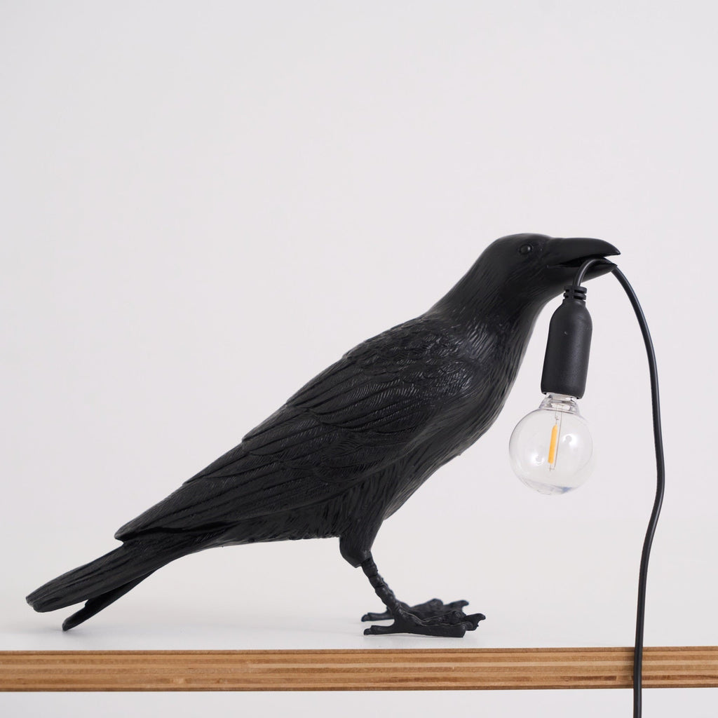 Lampe à poser moderne Ando en résine Noir