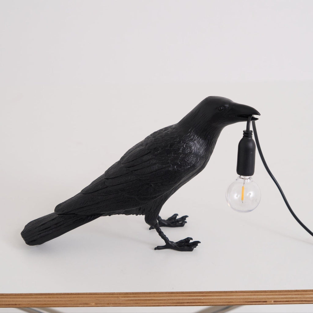 Lampe à poser moderne Ando en résine Noir