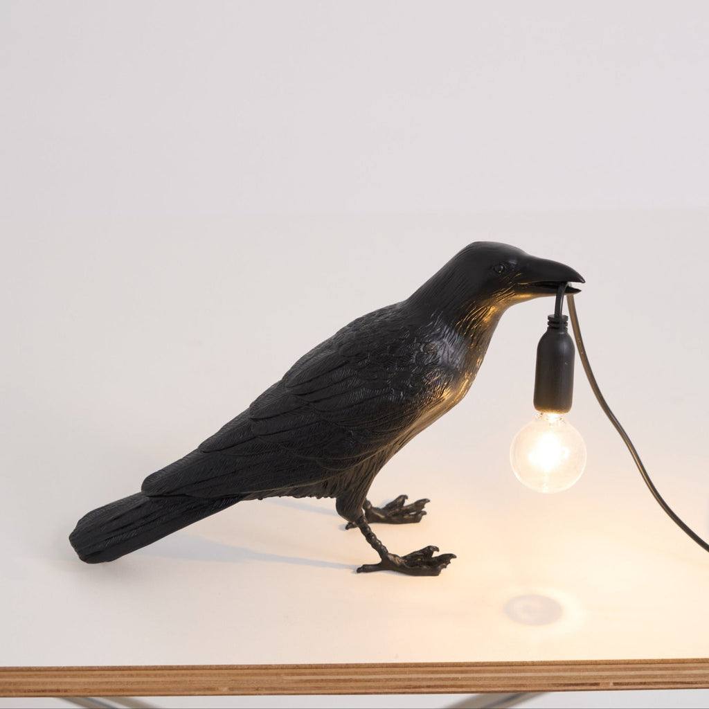 Lampe à poser moderne Ando en résine Noir