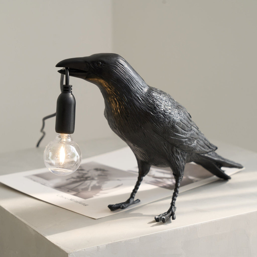 Lampe à poser moderne Ando en résine Noir