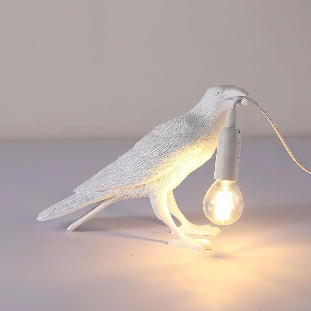 Lampe à poser moderne Ando en résine Blanc