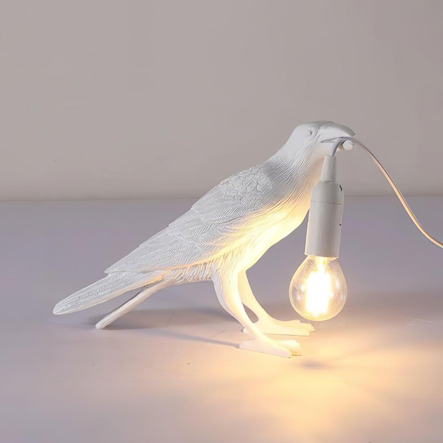 Lampe à poser moderne Ando en résine Blanc