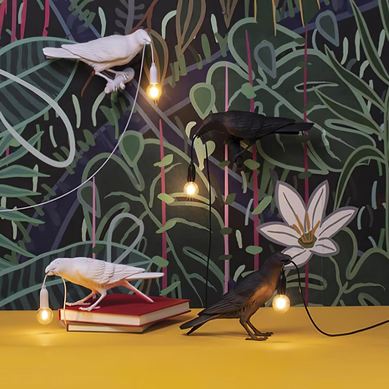 Lampe à poser moderne Ando en résine Blanc