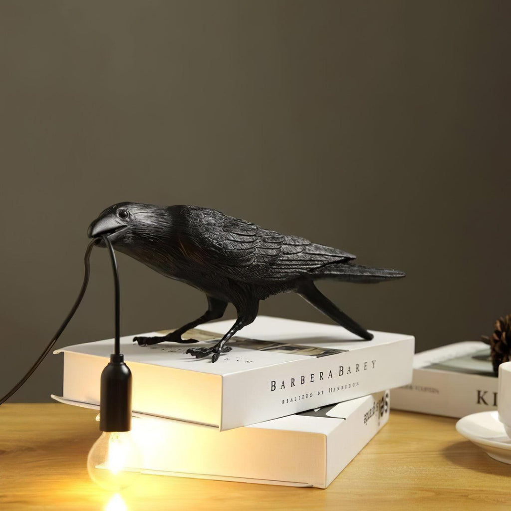 Lampe à poser moderne Ando en résine Noir