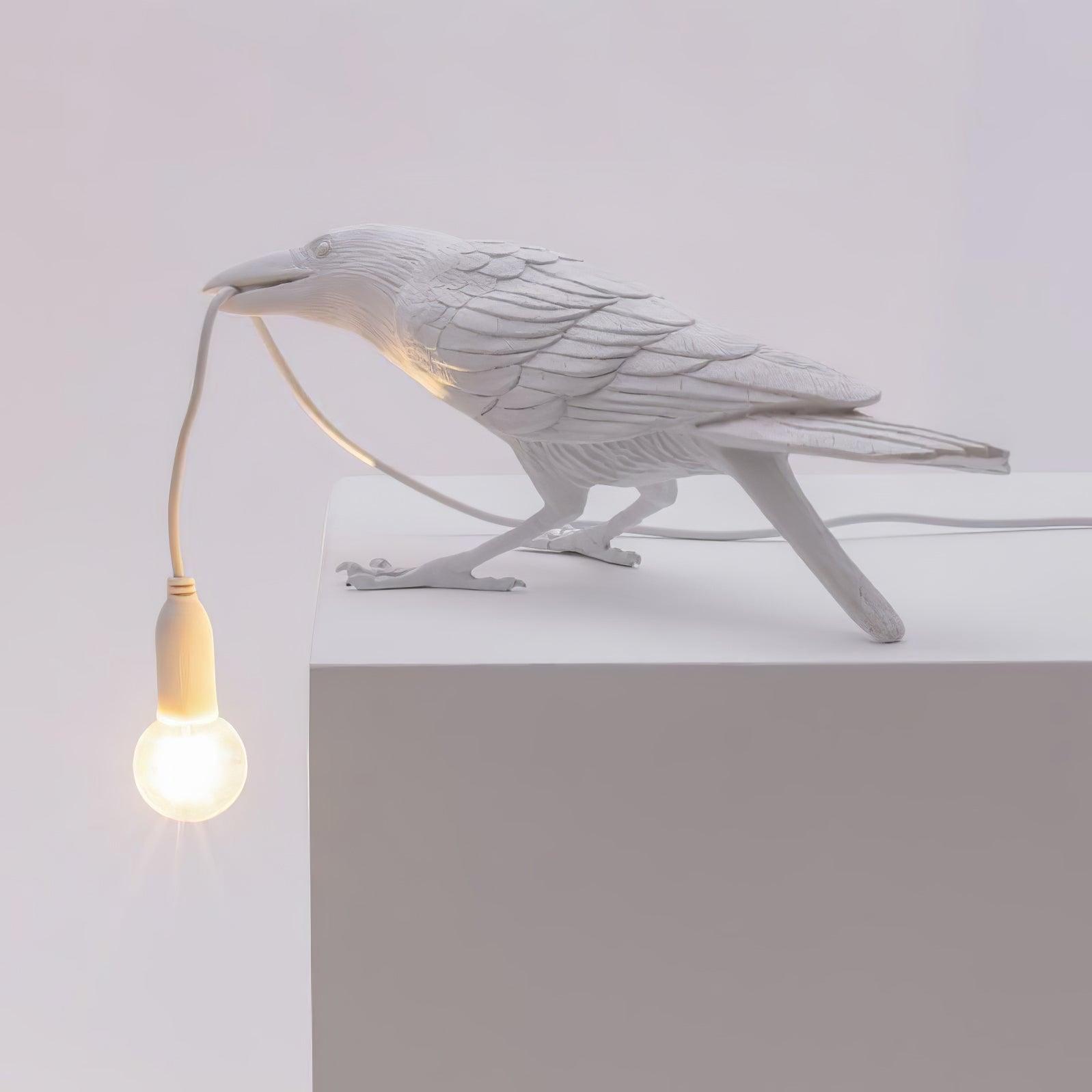 Lampe à poser moderne Ando en résine Blanc