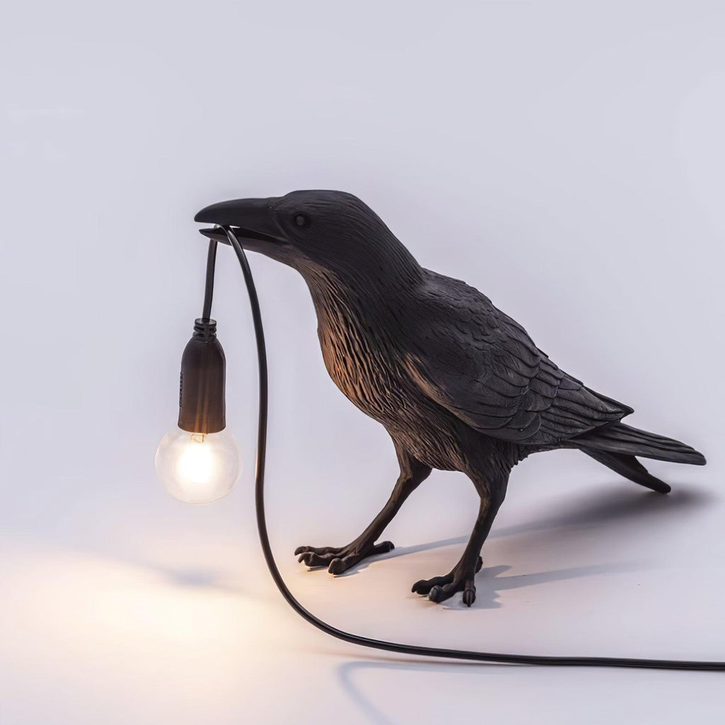 Lampe à poser moderne Ando en résine Noir