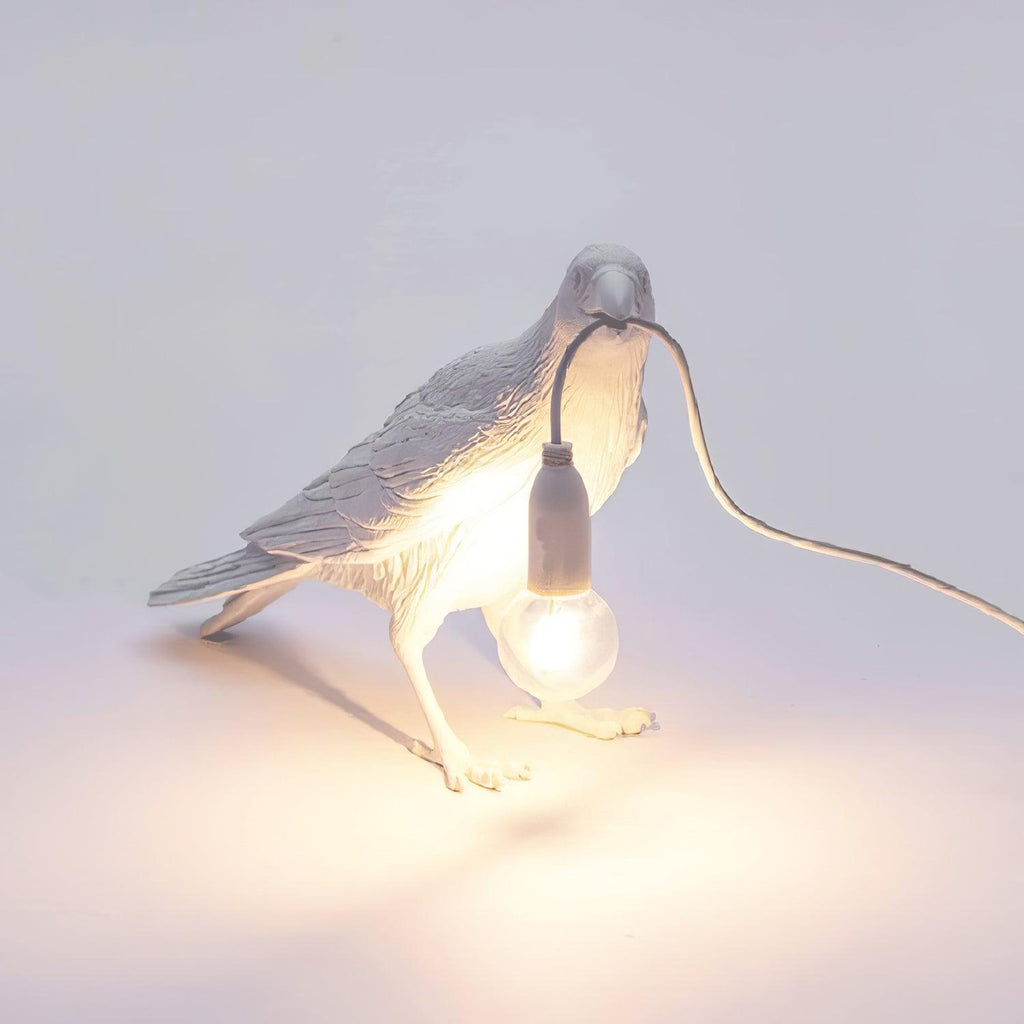 Lampe à poser moderne Ando en résine Blanc