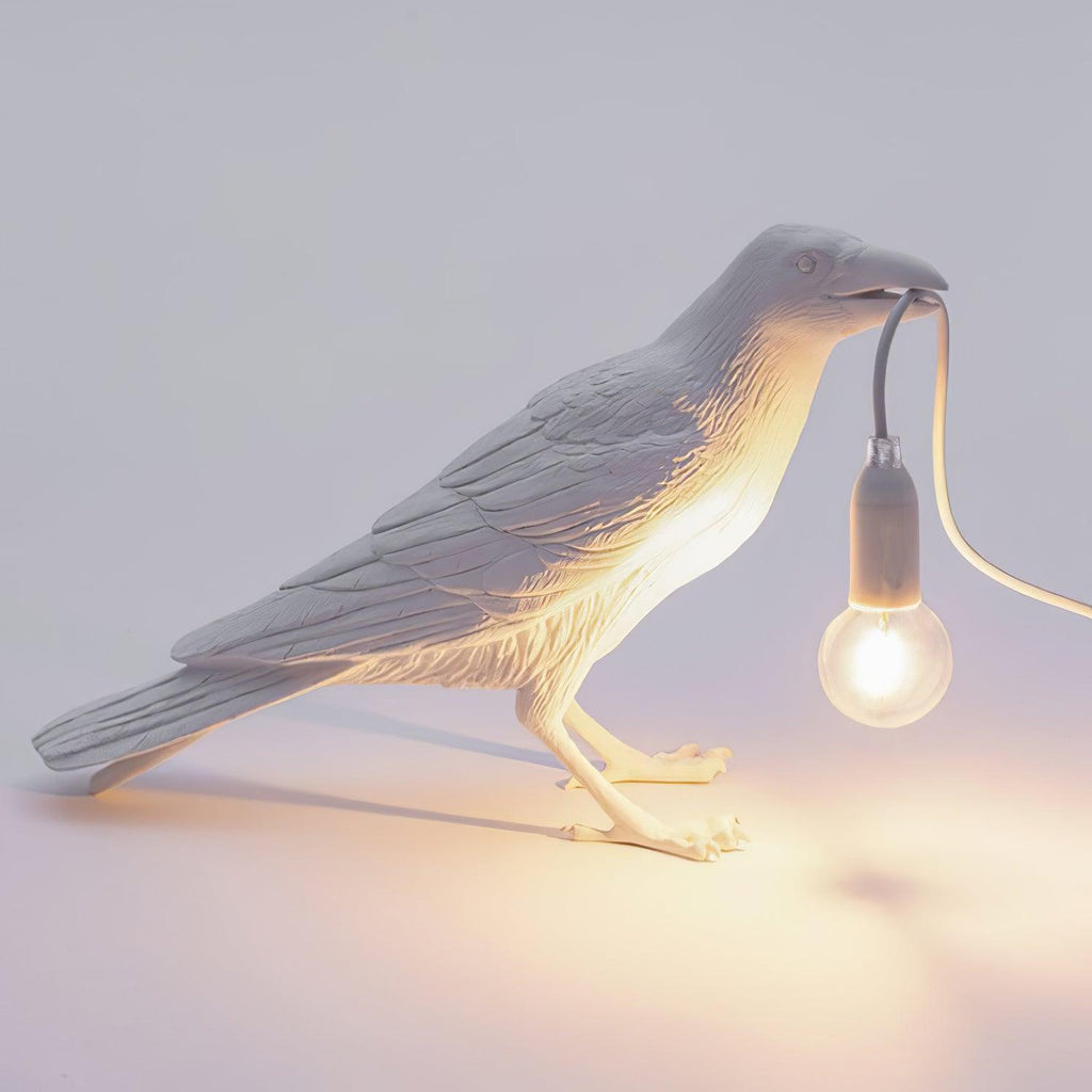 Lampe à poser moderne Ando en résine Blanc