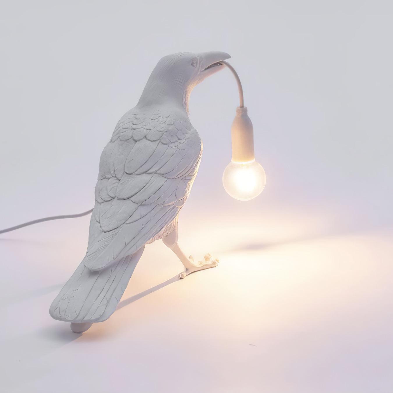 Lampe à poser moderne Ando en résine Blanc