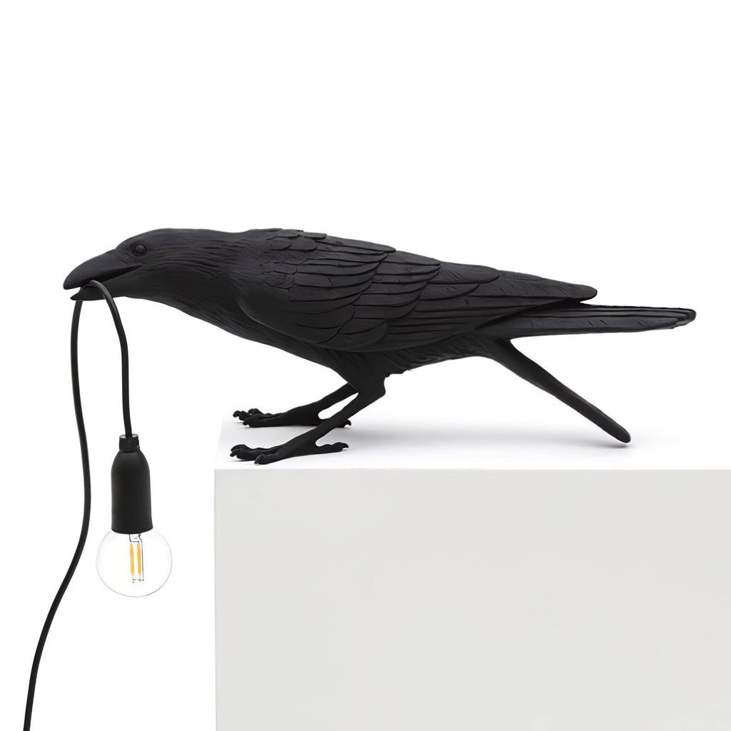 Lampe à poser moderne Ando en résine Noir