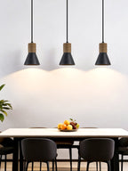 Suspension moderne Alef en Noir travertin