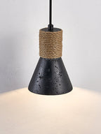 Suspension moderne Alef en Noir travertin