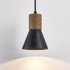 Suspension moderne Alef en Noir travertin
