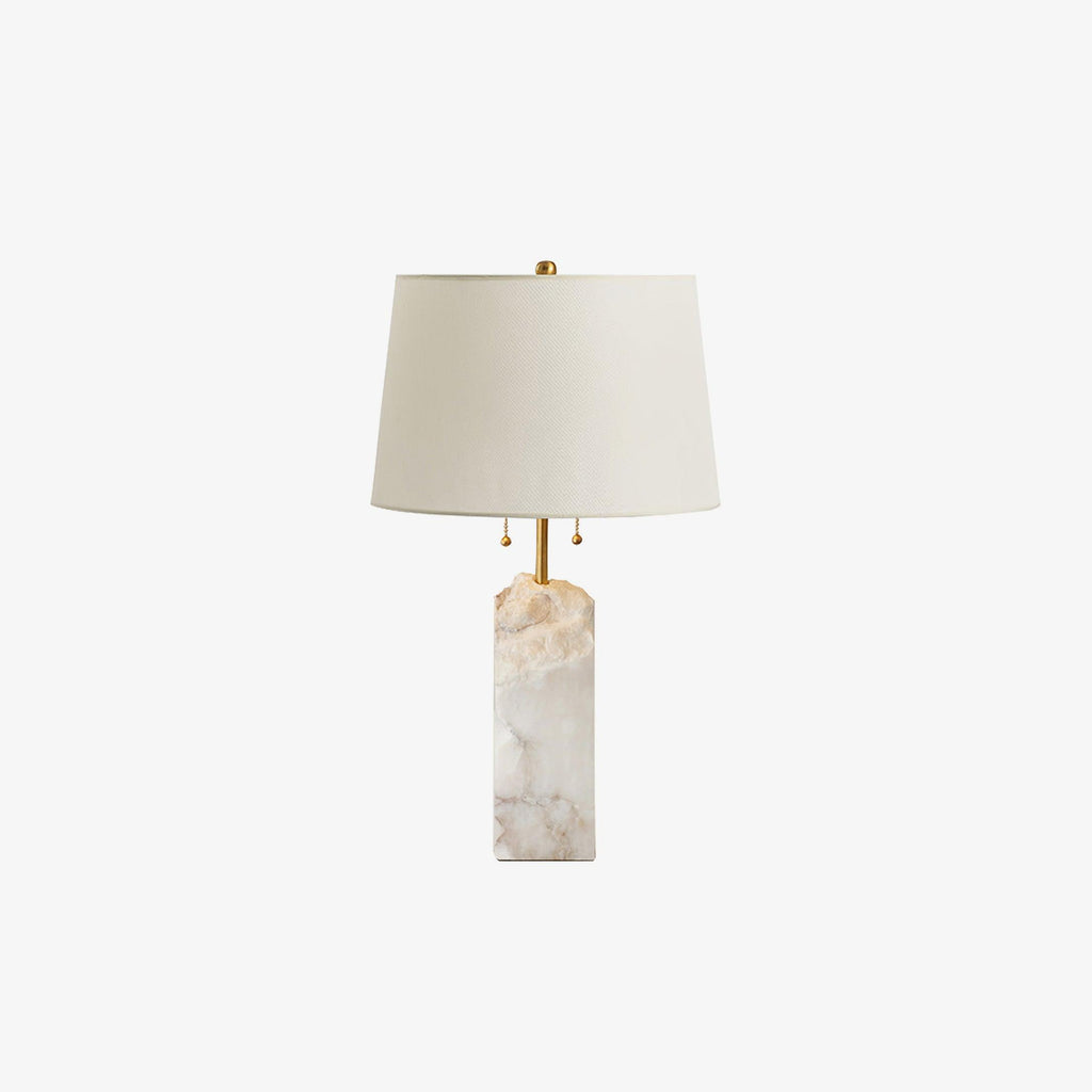 Lampe à poser moderne Ward en Doré et blanc albâtre