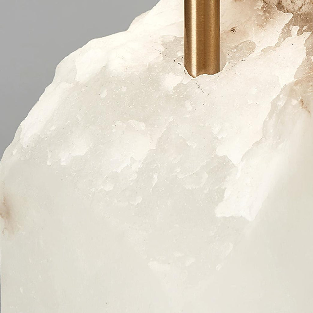 Lampe à poser moderne Ward en Doré et blanc albâtre