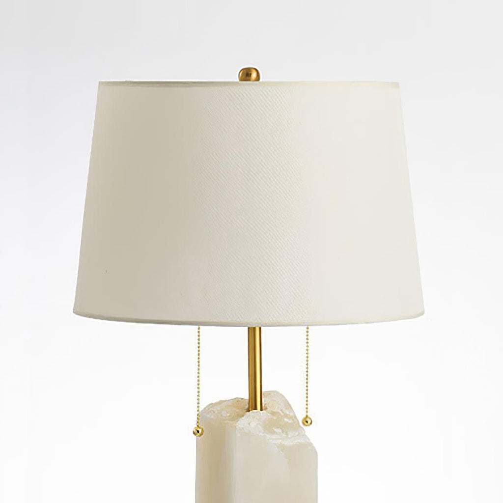 Lampe à poser moderne Ward en Doré et blanc albâtre