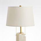 Lampe à poser moderne Ward en Doré et blanc albâtre