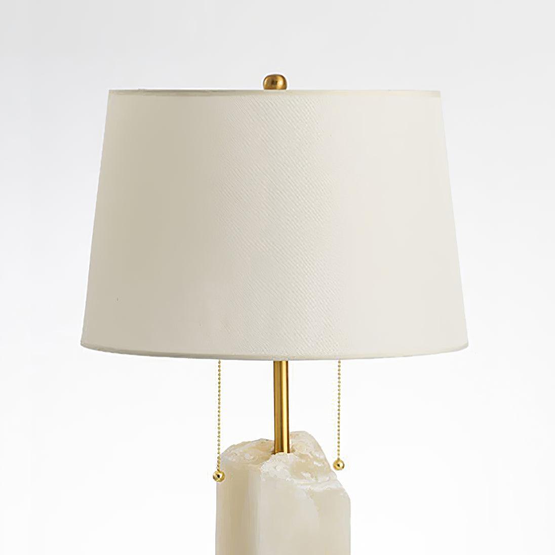 Lampe à poser moderne Ward en Doré et blanc albâtre