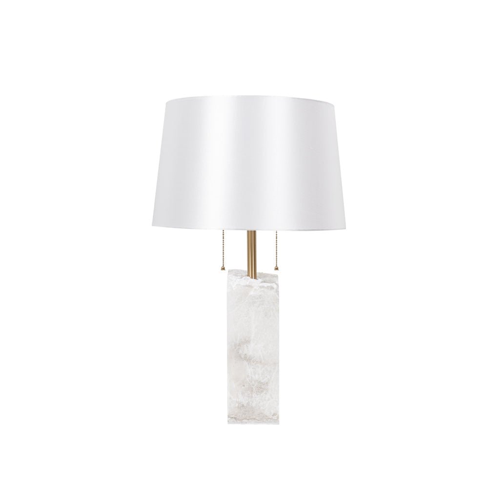 Lampe à poser moderne Ward en Doré et blanc albâtre