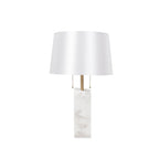 Lampe à poser moderne Ward en Doré et blanc albâtre