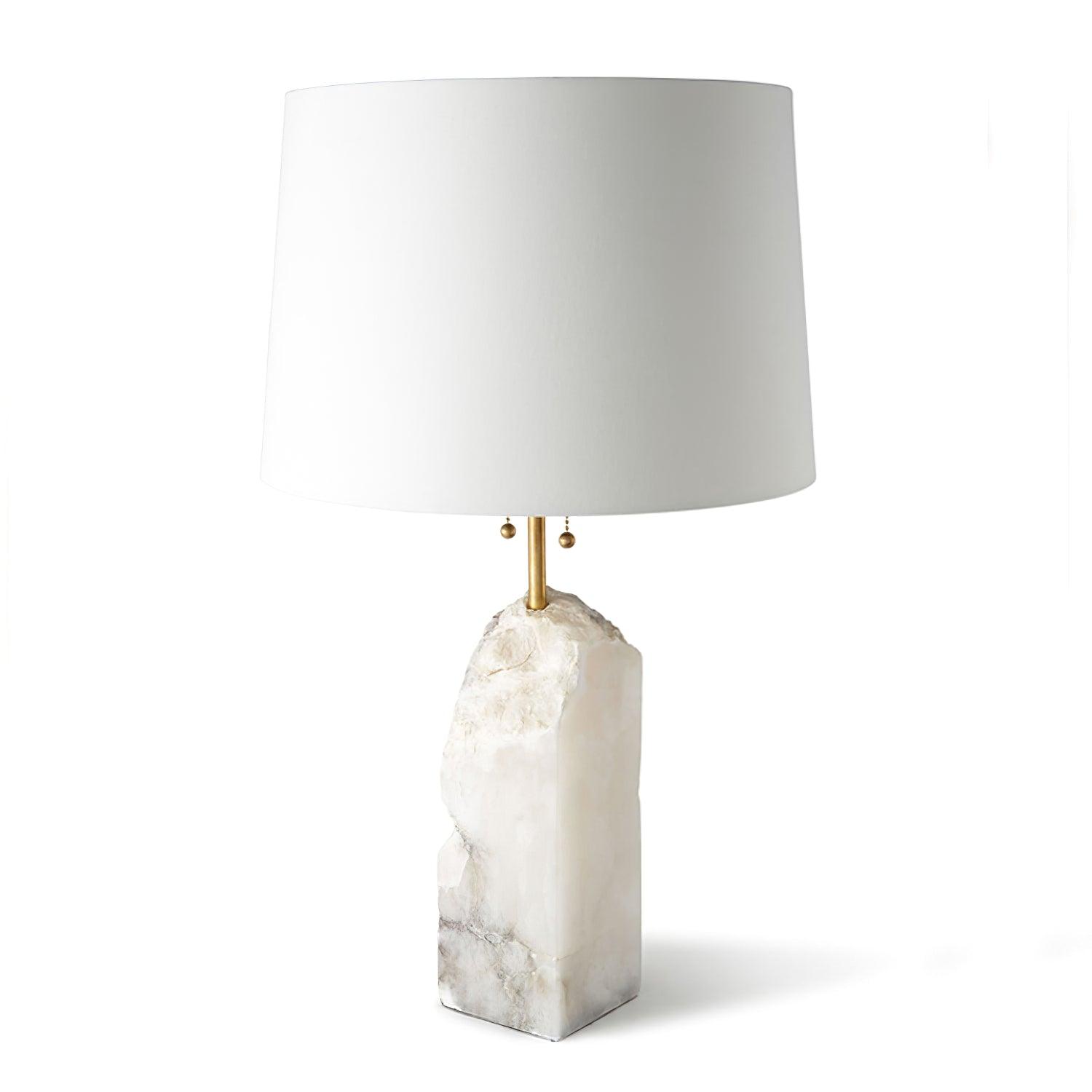 Lampe à poser moderne Ward en Doré et blanc albâtre