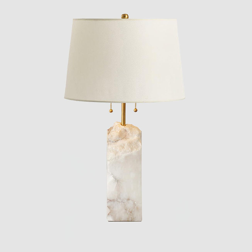 Lampe à poser moderne Ward en Doré et blanc albâtre