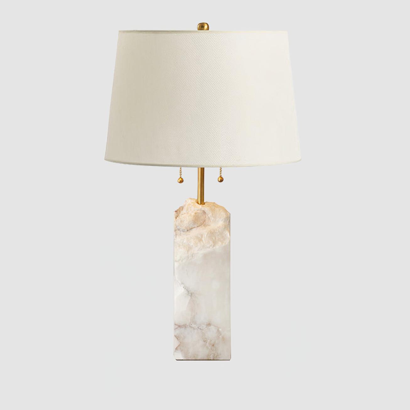 Lampe à poser moderne Ward en Doré et blanc albâtre