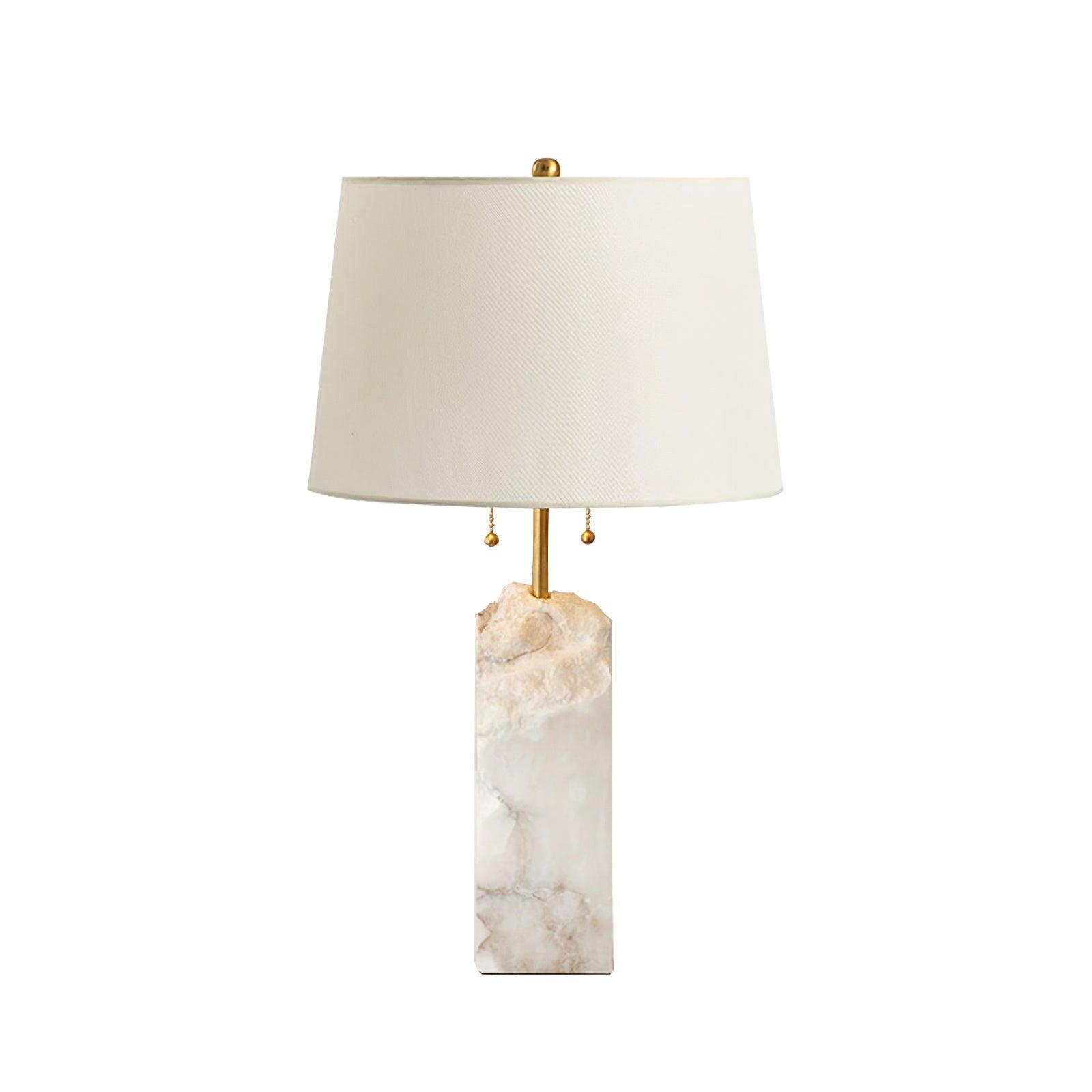 Lampe à poser moderne Ward en Doré et blanc albâtre