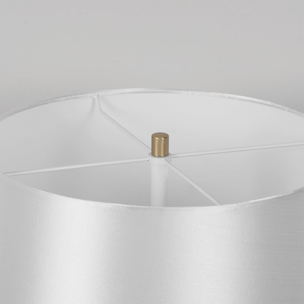 Lampe à poser moderne Ward en Doré et blanc albâtre