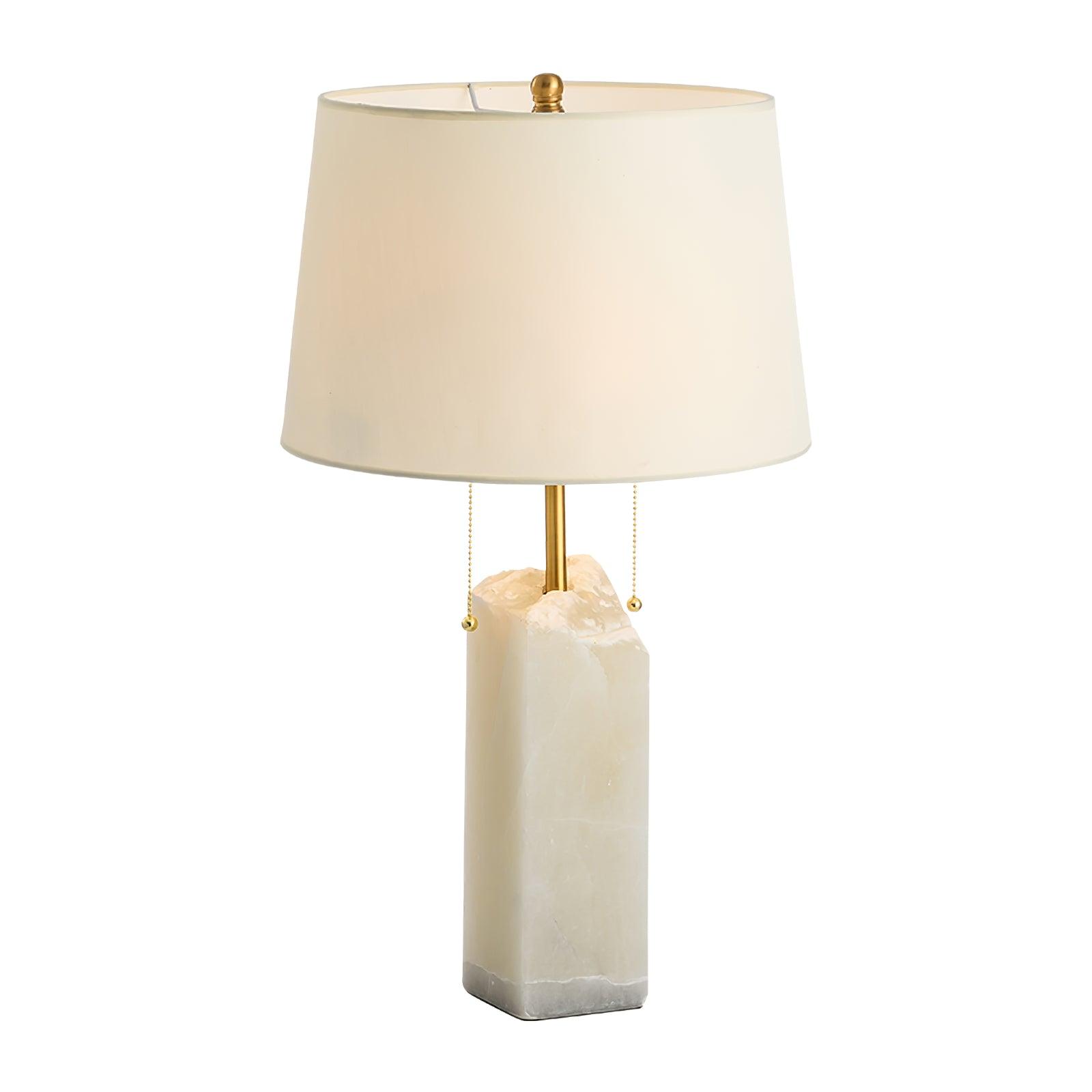 Lampe à poser moderne Ward en Doré et blanc albâtre